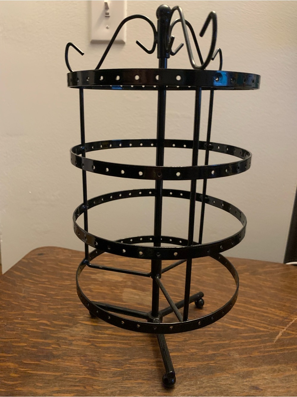 Black Rotating Earring Organizer Stand - Unbranded